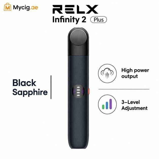Blackinfinity2plsMycig.ae RELX Infinity 2 plus Black Sapphire Buy in Dubai UAE - Image 1