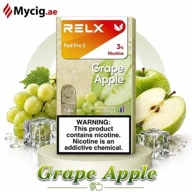GrapeappleMycig.ae Relx Grape Apple Pod pro 2 in Dubai UAE - Image 1