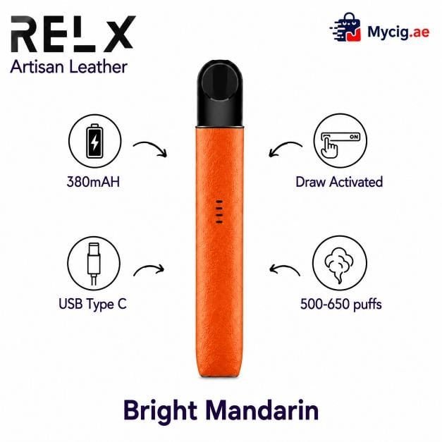 LedrBrightMycig.ae RELX ARTISAN LEATHER Bright Mandarin In Dubai UAE - Image 1