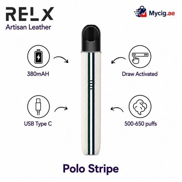 LedrpoloMycig.ae RELX ARTISAN LEATHER Polo Stripe In Dubai UAE - Image 1