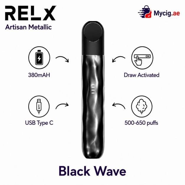 MetalBlackMycig.ae RELX ARTISAN METAL Black Wave In Dubai UAE - Image 1