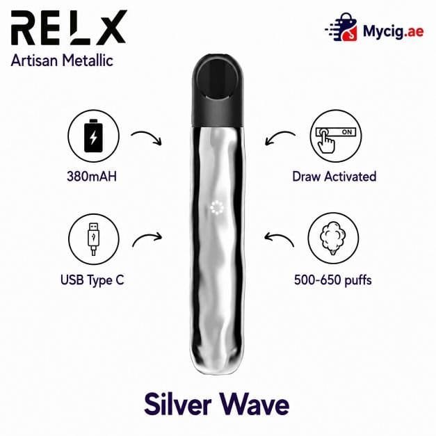 MetalsilverMycig.ae RELX ARTISAN METAL Silver Wave In Dubai UAE - Image 1