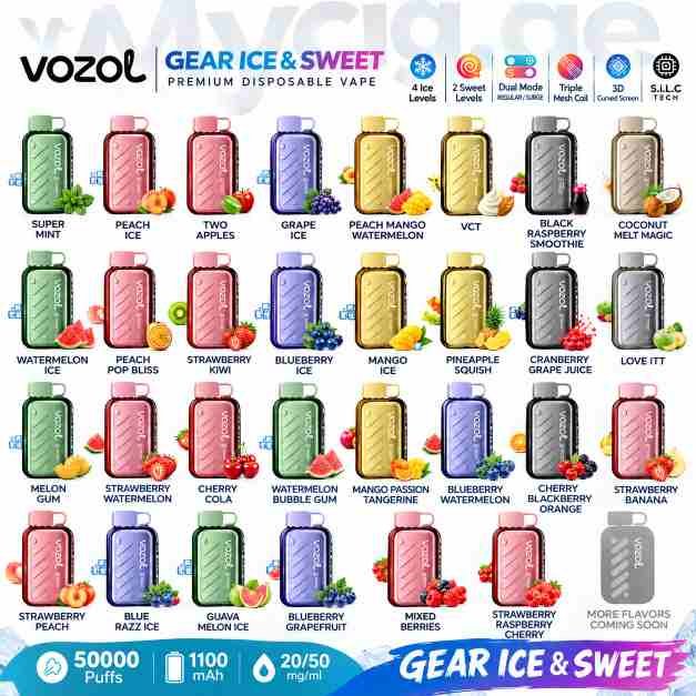 Vozol50kgear&iceMycig.ae VOZOL 50k Puffs Gear & Ice Premium Quality in Dubai - Image 1