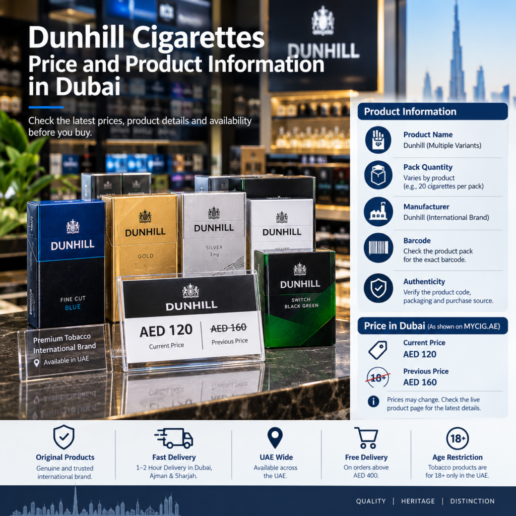Dunhill Cigarettes Price and Product Information in Dubai UAE
